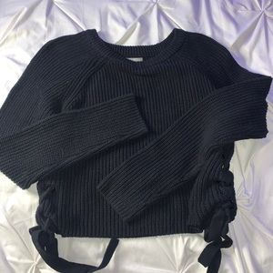 Knitted black sweater